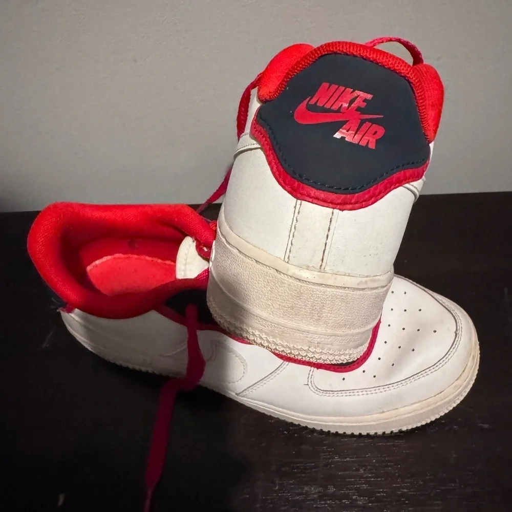 Nike Air Force One Low Double Layer White, Obsidian and Red
